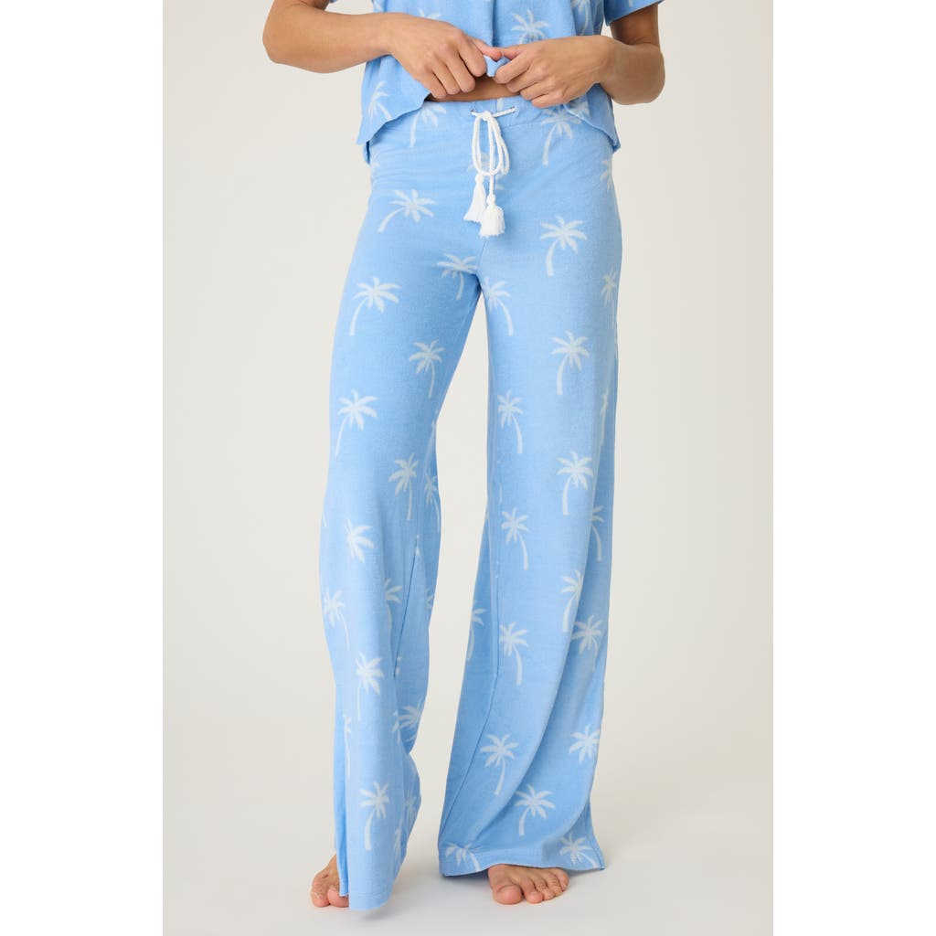 Pj Salvage Cabana Terry Pajama Pants In Bright Blue