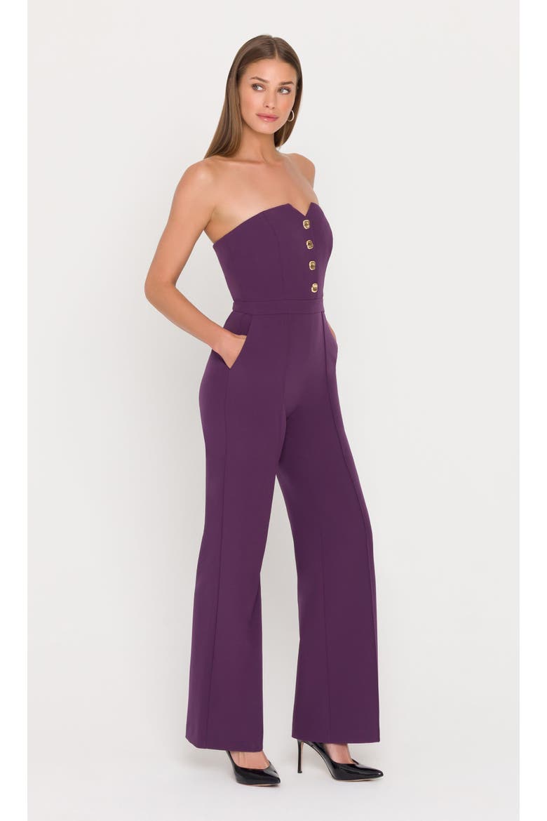 Camilo Crepe Jumpsuit, Alternate, color, Purple