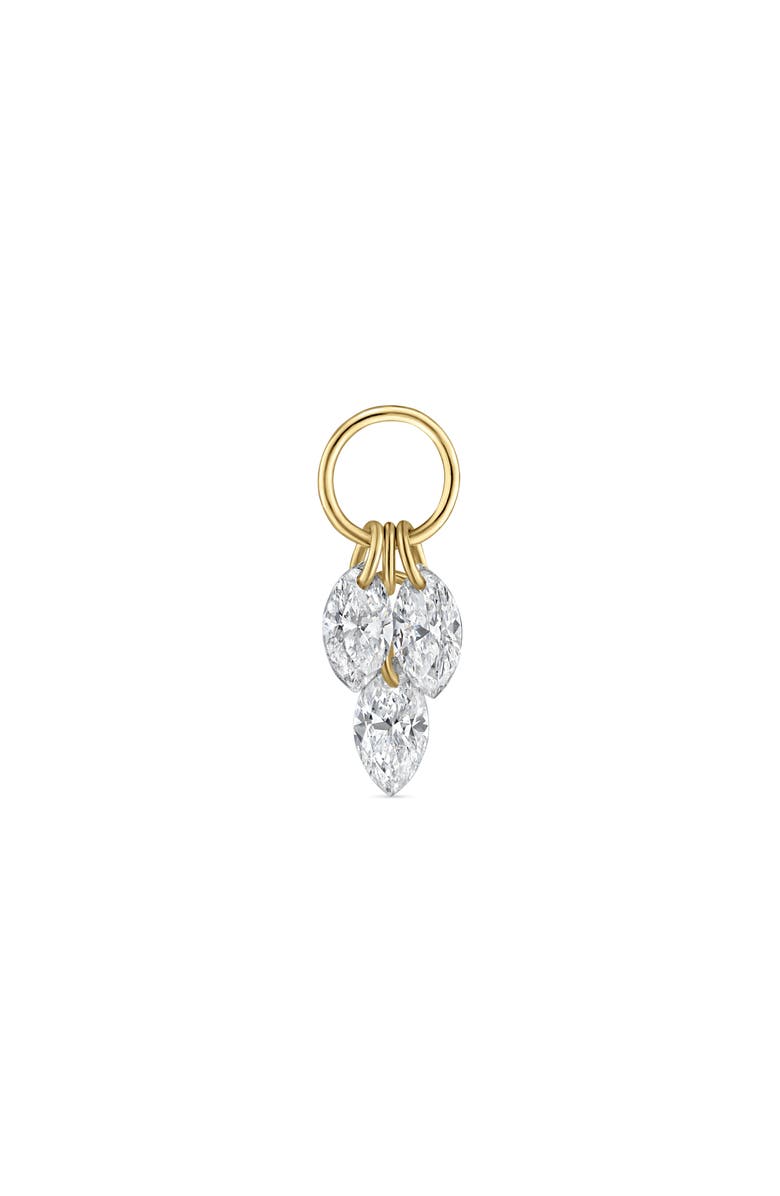 MARIA TASH Floating Diamond Plume Charm, Main, color, Yellow Gold