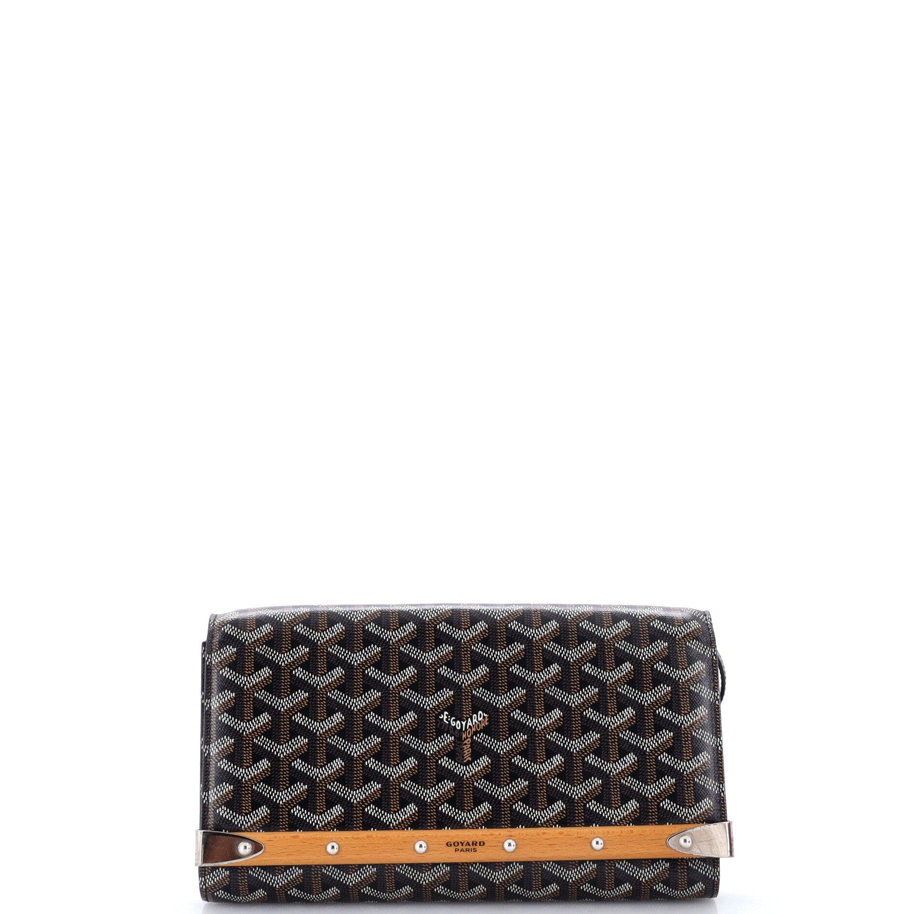 Monte Carlo Clutch with Strap Coated Canvas PM, Main, color, Black