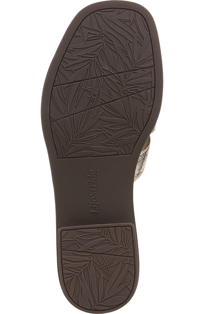 LifeStride Royalty Bit Slide Sandal, Alternate, color, Platino