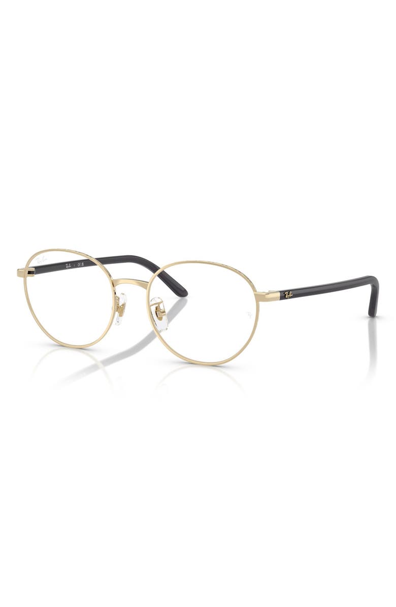 Ray-Ban 53mm Phantos Optical Glasses, Alternate, color, Pale Gold