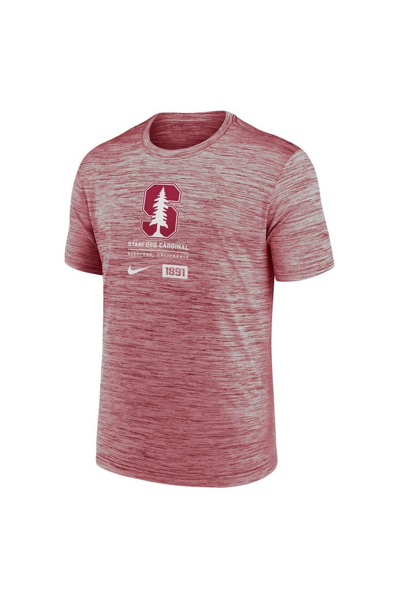 Men's Nike  Cardinal Stanford Cardinal Campus Center Block Velocity Performance T-Shirt, Alternate, color, Cardinal