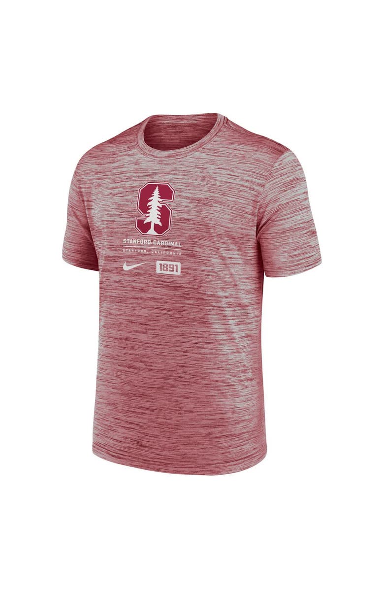 Nike Men's Nike Cardinal Stanford Cardinal Campus Center Block Velocity Performance T-Shirt, Alternate, color, Cardinal
