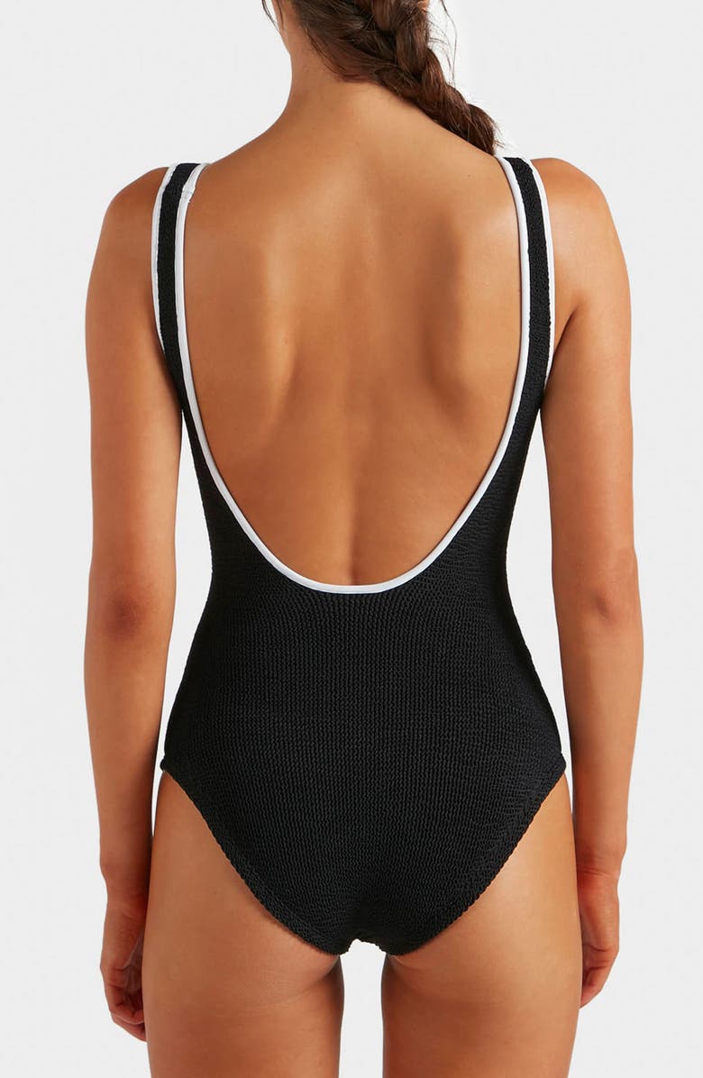 Hunza G Faye One-Piece Swimsuit, Alternate, color, Black
