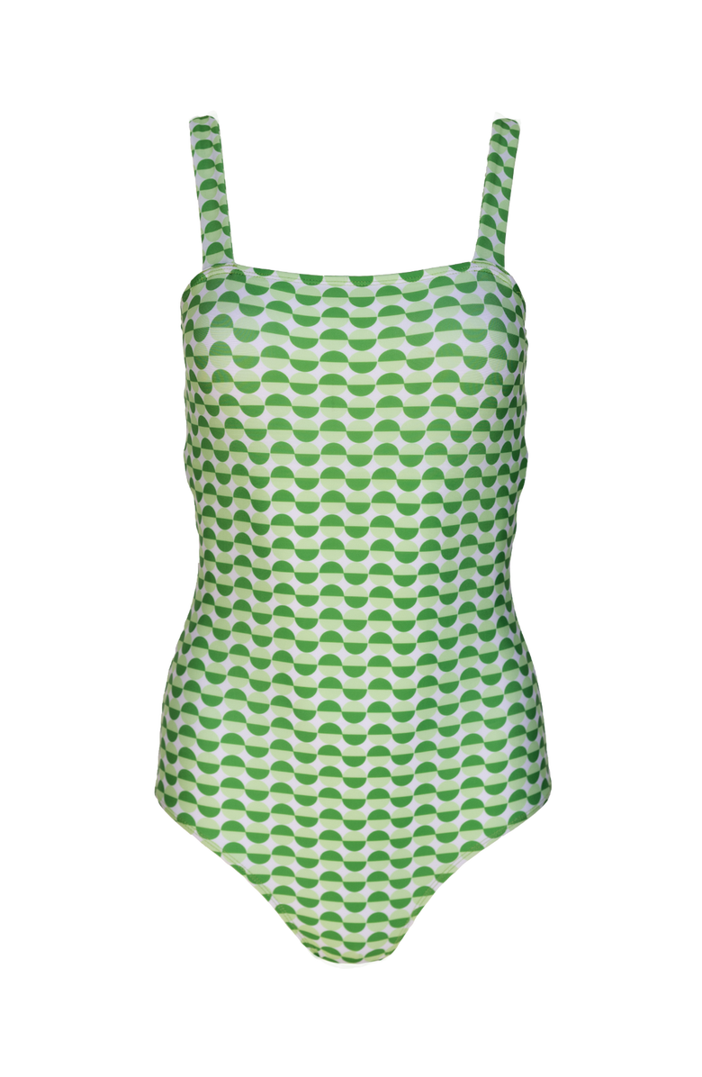 Nani Harbor One-Piece Swimsuit, Alternate, color, Verde