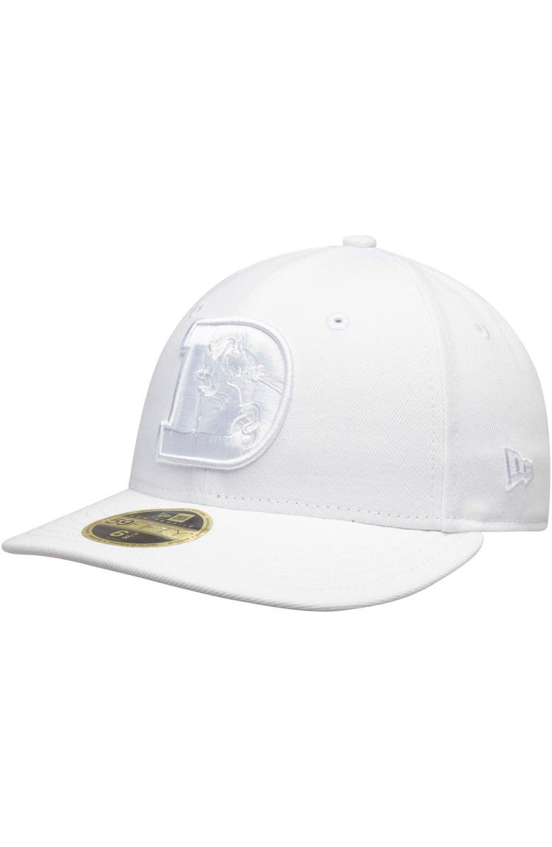 New Era Men's New Era Denver Broncos White on White Low Profile 59FIFTY Fitted Hat, Alternate, color, 