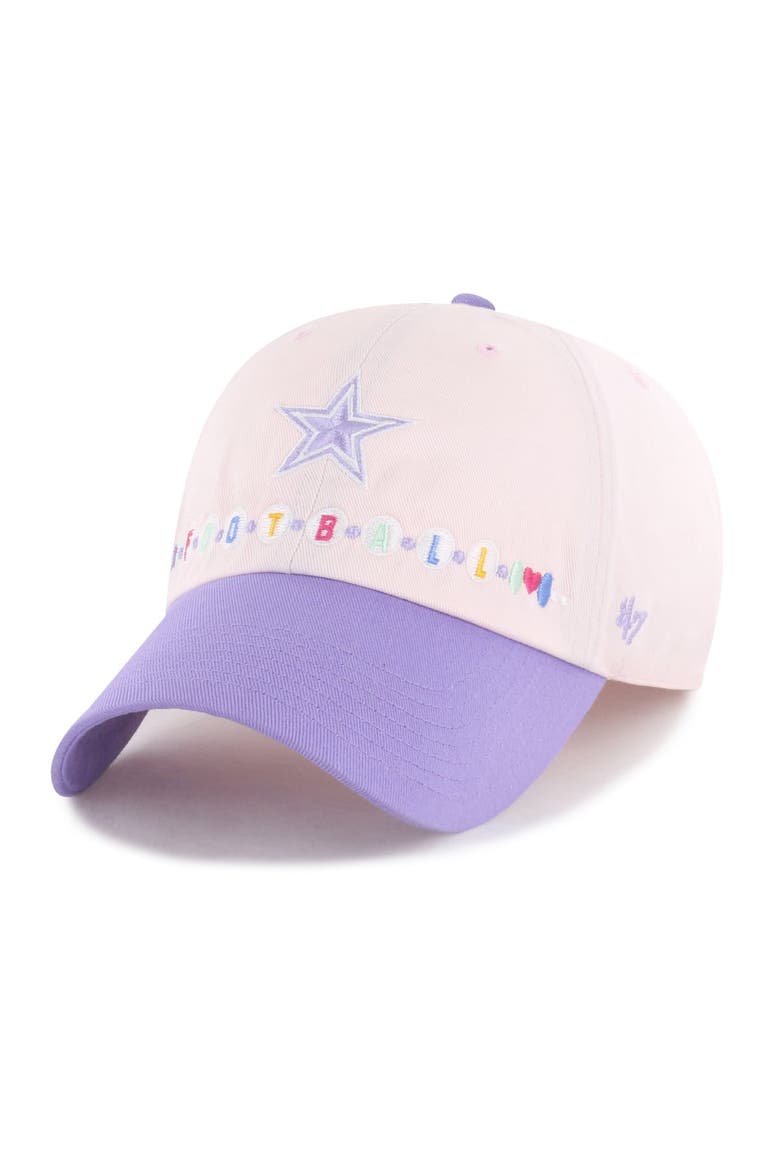 Youth '47 Pink/Purple Dallas Cowboys Friendship Bracelet Clean Up Adjustable Hat, Main, color, Pink