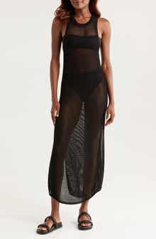 Nordstrom Sheer Open Knit Cover-Up Dress