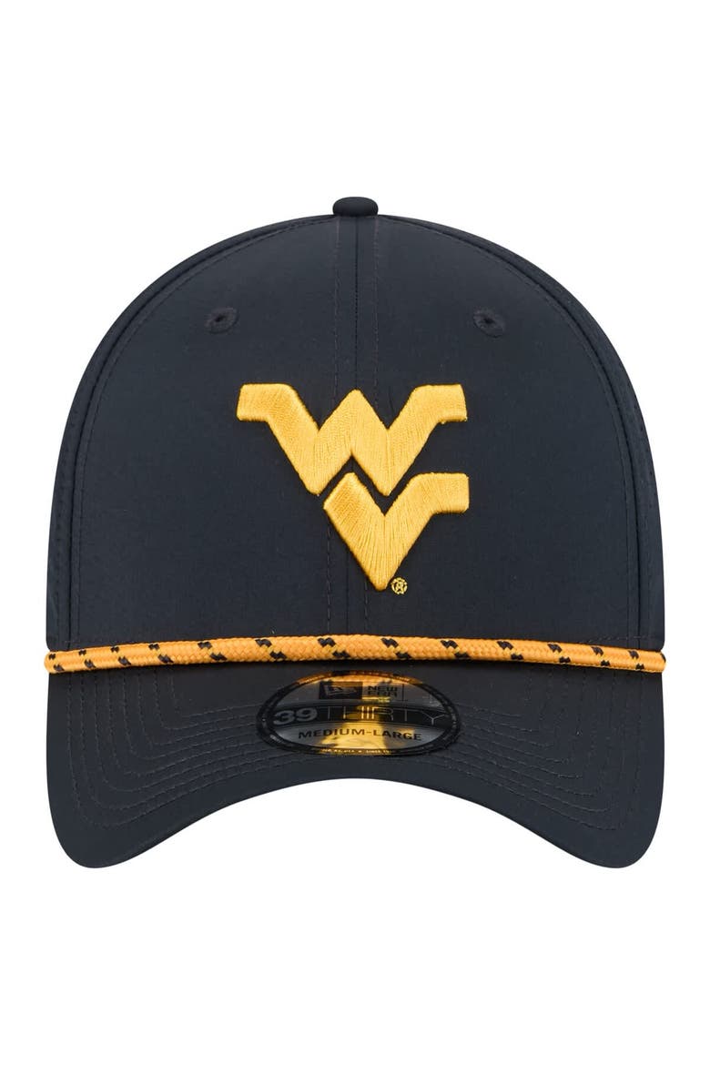 Men's New Era  Navy West Virginia Mountaineers Rope 39THIRTY Flex Hat, Alternate, color, Navy