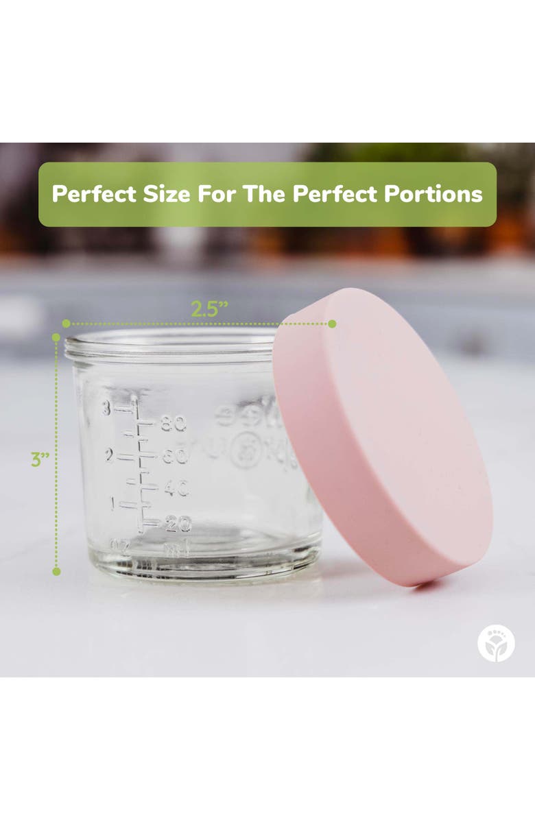 WeeSprout Glass Baby Food Storage Jars with Silicone Lids, Alternate, color, Matte Variety