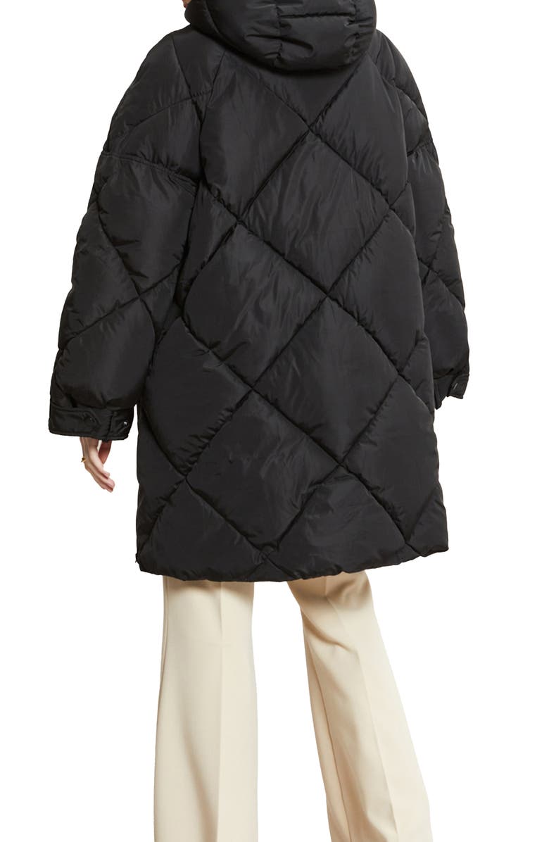 ottod'Ame Midi Quilted Puffer Jacket, Alternate, color, Black