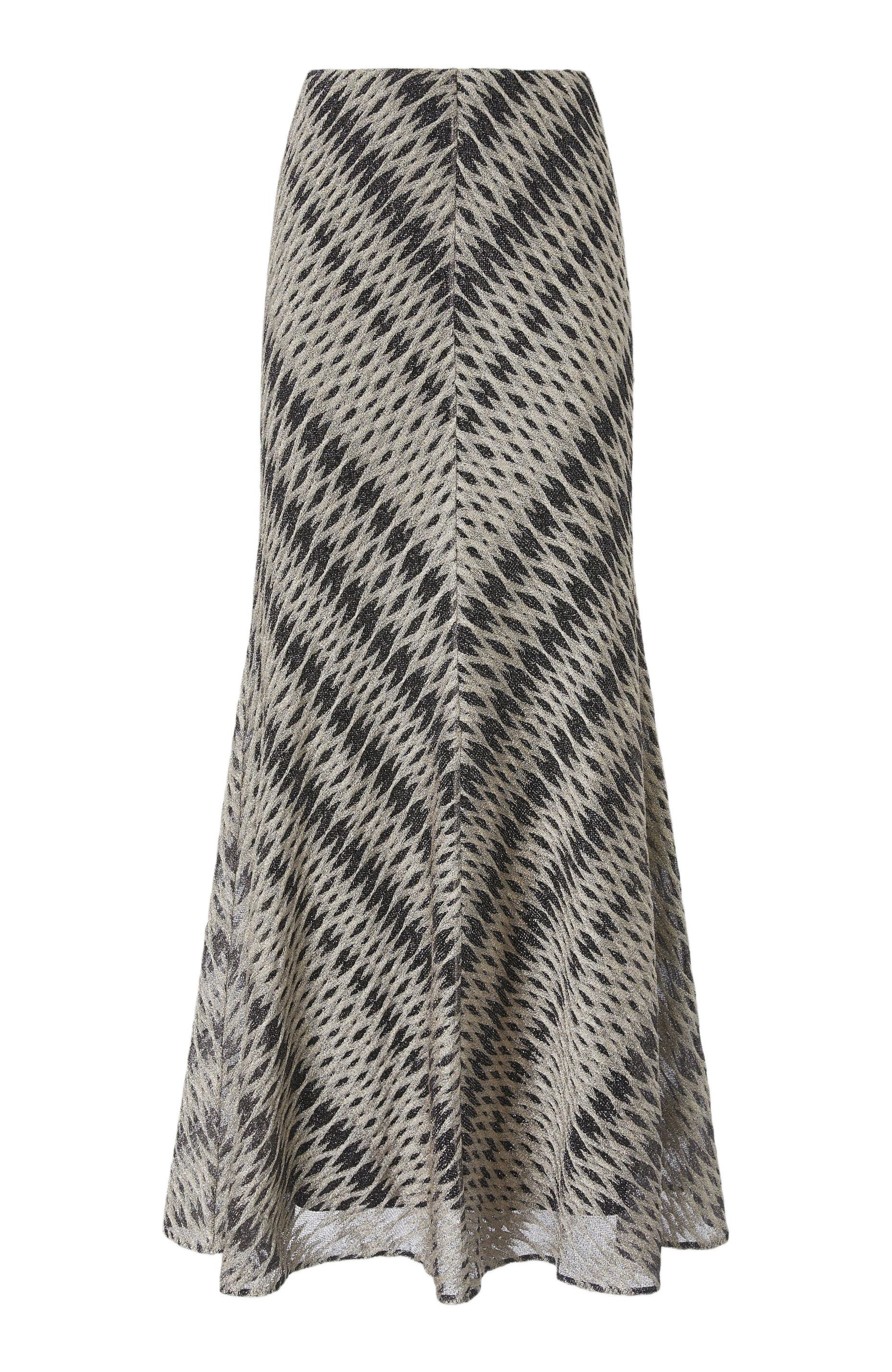 Long Skirt In Viscose Blend With 3d Diamond Pattern - image 2