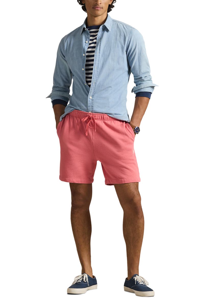 Polo Ralph Lauren French Terry Sweat Shorts, Alternate, color, Red Sky
