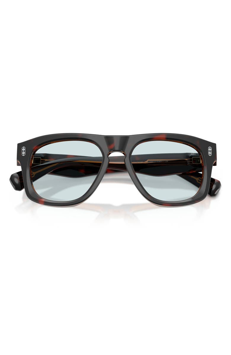Brunello Cucinelli Alke 53mm Polarized Pillow Sunglasses, Alternate, color, Havana / Blue Transition