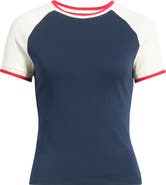 MANGO Stretch Cotton Raglan T-Shirt