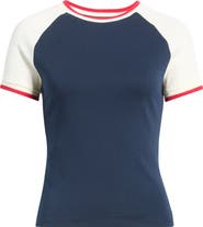 MANGO Stretch Cotton Raglan T-Shirt