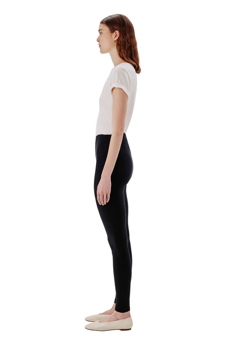 Another Tomorrow SEAMED LEGGING, Alternate, color, Black