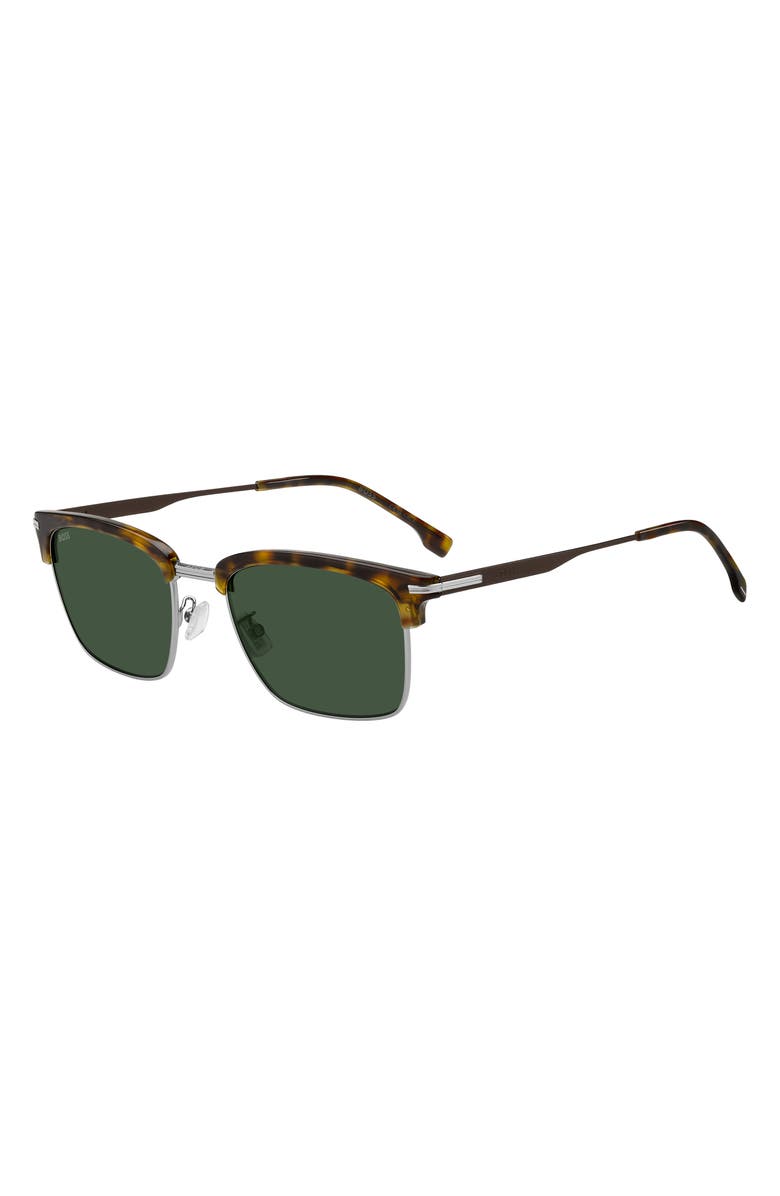 BOSS 53mm Sunglasses, Alternate, color, Havana Ruthenium/ Green