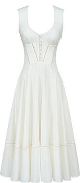 HOUSE OF CB Solana Lace Detail Stretch Cotton Cocktail Dress