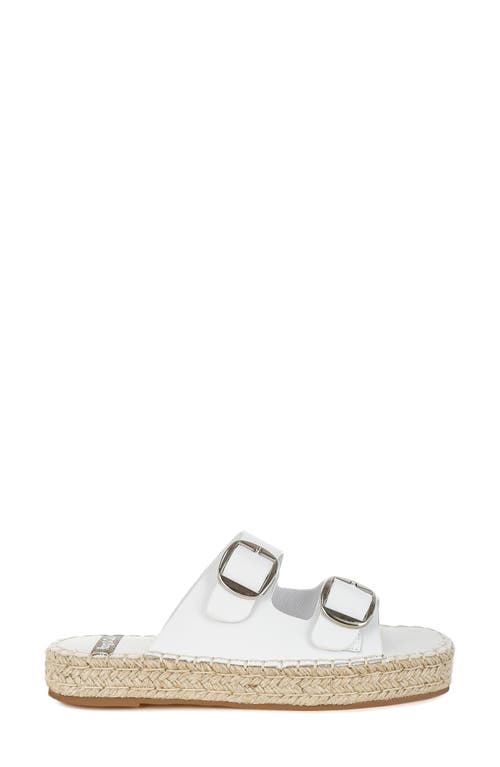 Rag & Co Palala Espadrille Slide Sandal In White