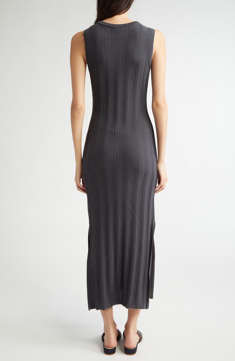 Eleventy Mixed Stitch Sleeveless Sweater Dress, Alternate, color, Smoke Melange Grey