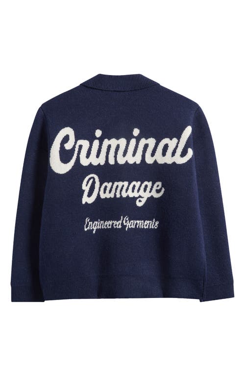 Criminal Damage Knit Trucker Jacket In Gold
