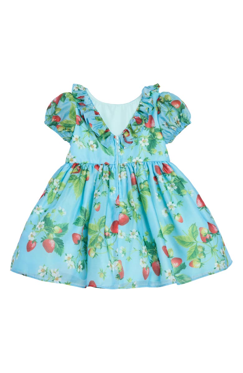 Pippa & Julie Strawberry Print Dress & Bloomers, Alternate, color,