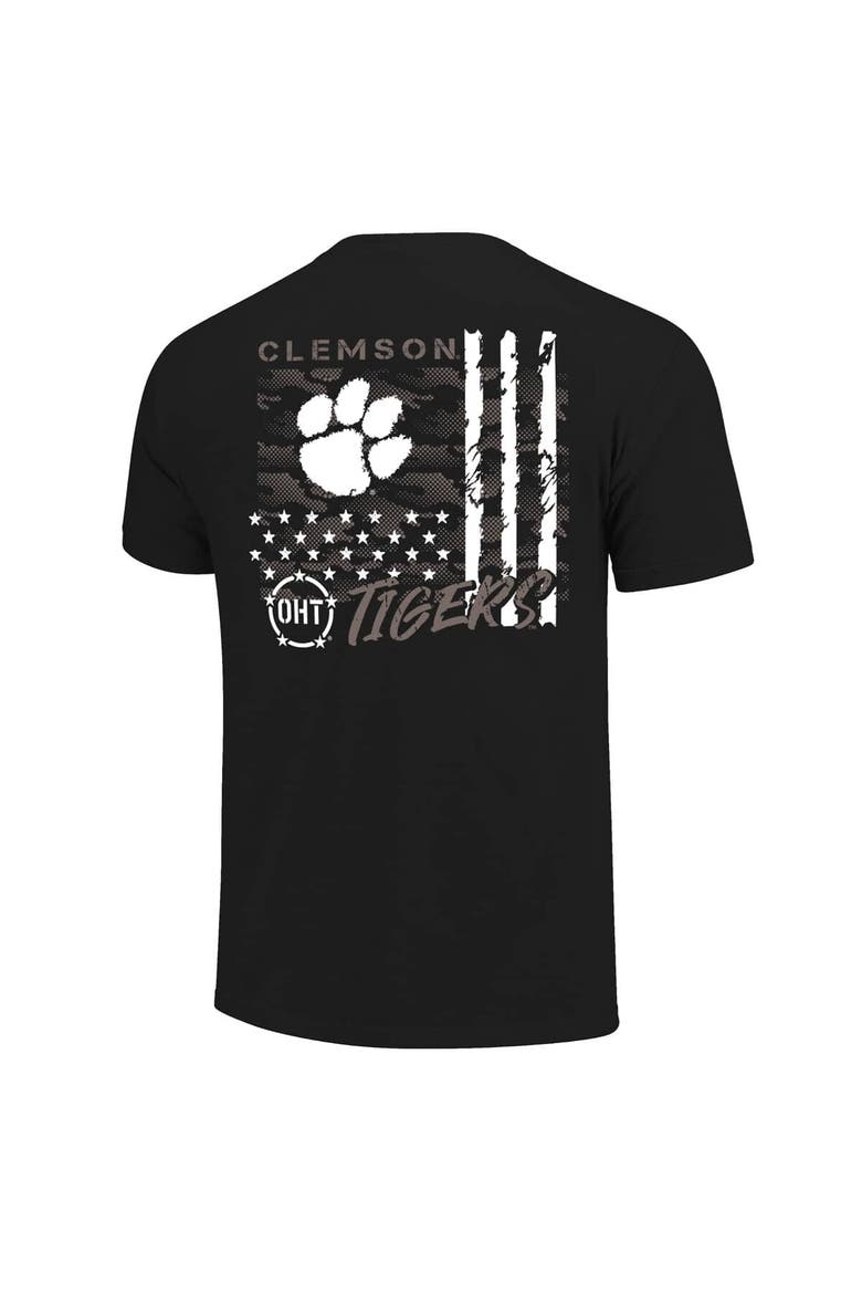 Men's  Black Clemson Tigers Comfort Colors OHT Camo Overlay T-Shirt, Alternate, color, Black