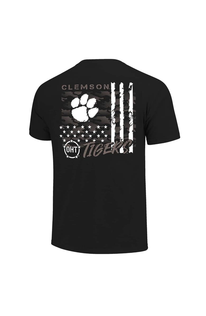 IMAGE ONE Men's Black Clemson Tigers Comfort Colors OHT Camo Overlay T-Shirt, Alternate, color, Black