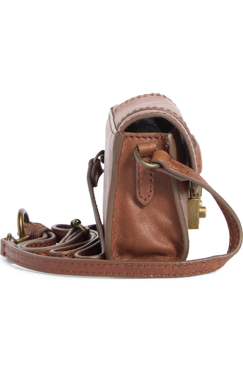 Frye Alex 4-Way Mini Leather Bag, Alternate, color, Cognac