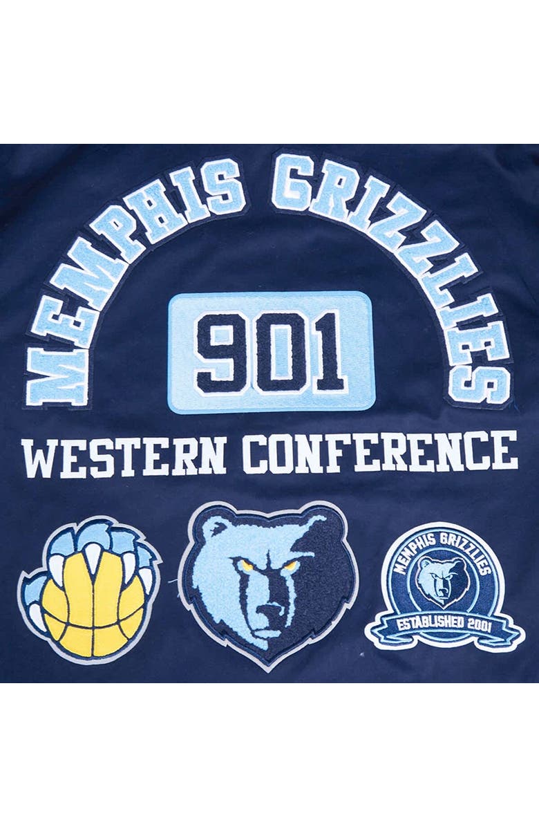 PRO STANDARD Men's Pro Standard Navy Memphis Grizzlies Area Code Twill Full-Zip Jacket, Alternate, color, Navy