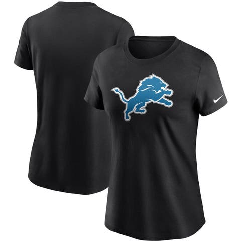 Women's Nike Black Detroit Lions Logo Essential T-Shirt