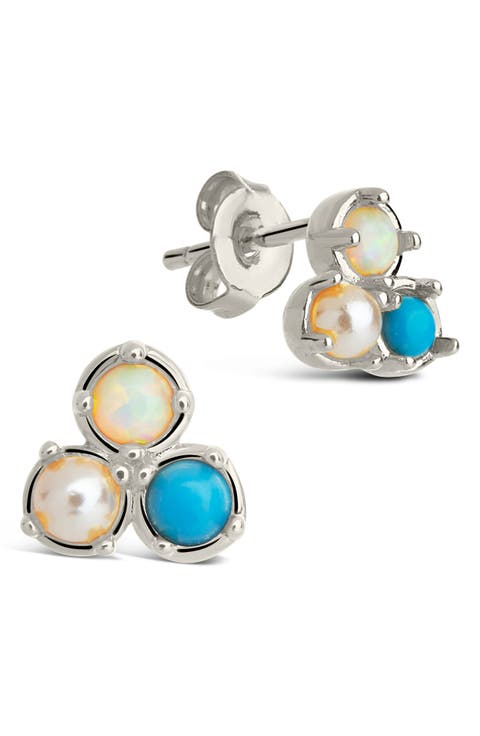 Bermuda Imitation Pearl Stud Earrings