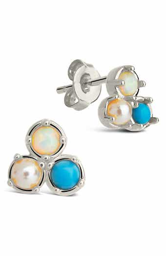 Sterling Forever Bermuda Imitation Pearl Stud Earrings