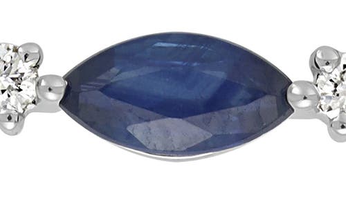 Bony Levy 18k White Gold Diamond & Sapphire Necklace In Metallic