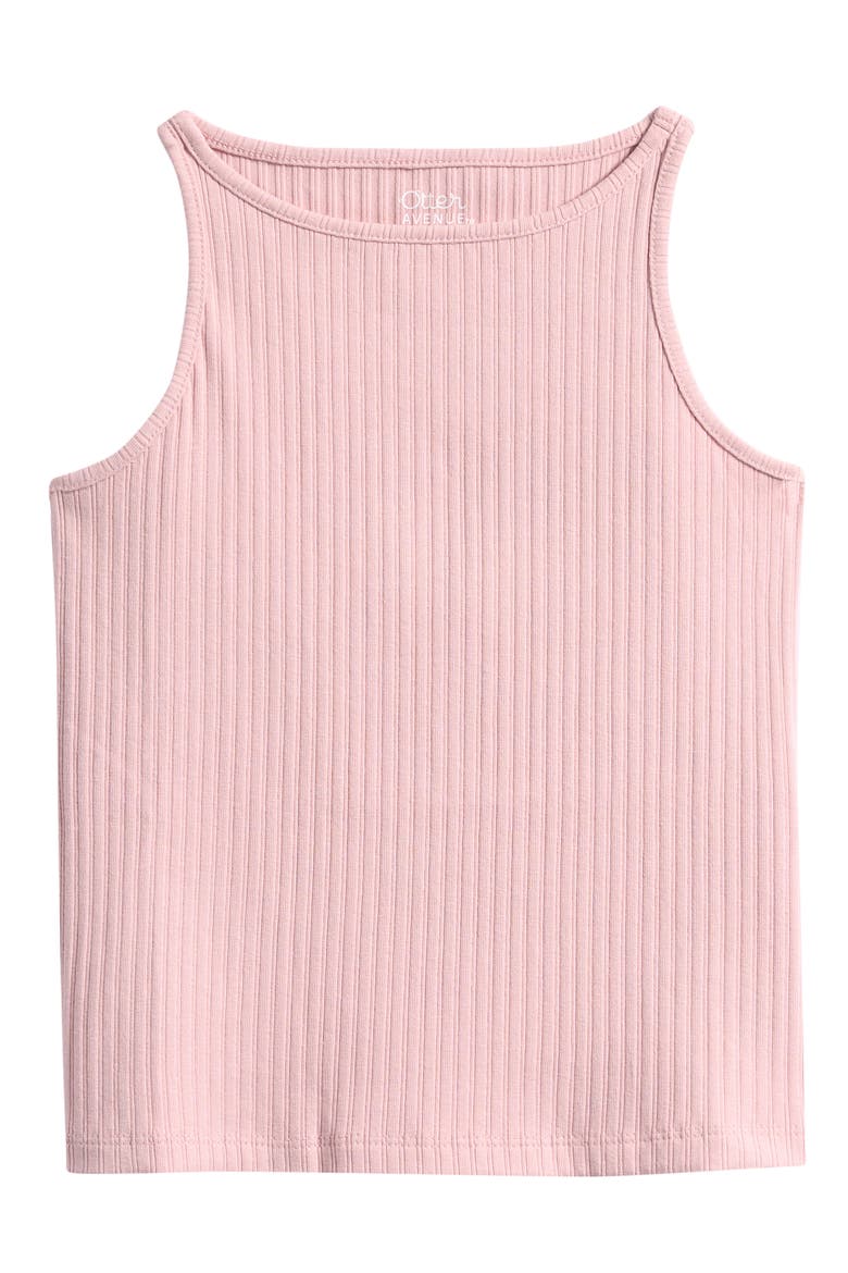 Kids' Playtime Rib Tank, Main, color, WASHED ROSE