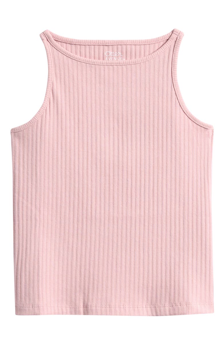 OTTER AVENUE Kids' Playtime Rib Tank, Main, color, Washed Rose