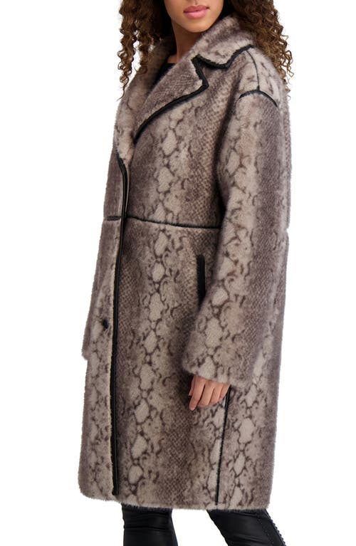 Karl Lagerfeld Paris Faux Fur Jacket In Brown