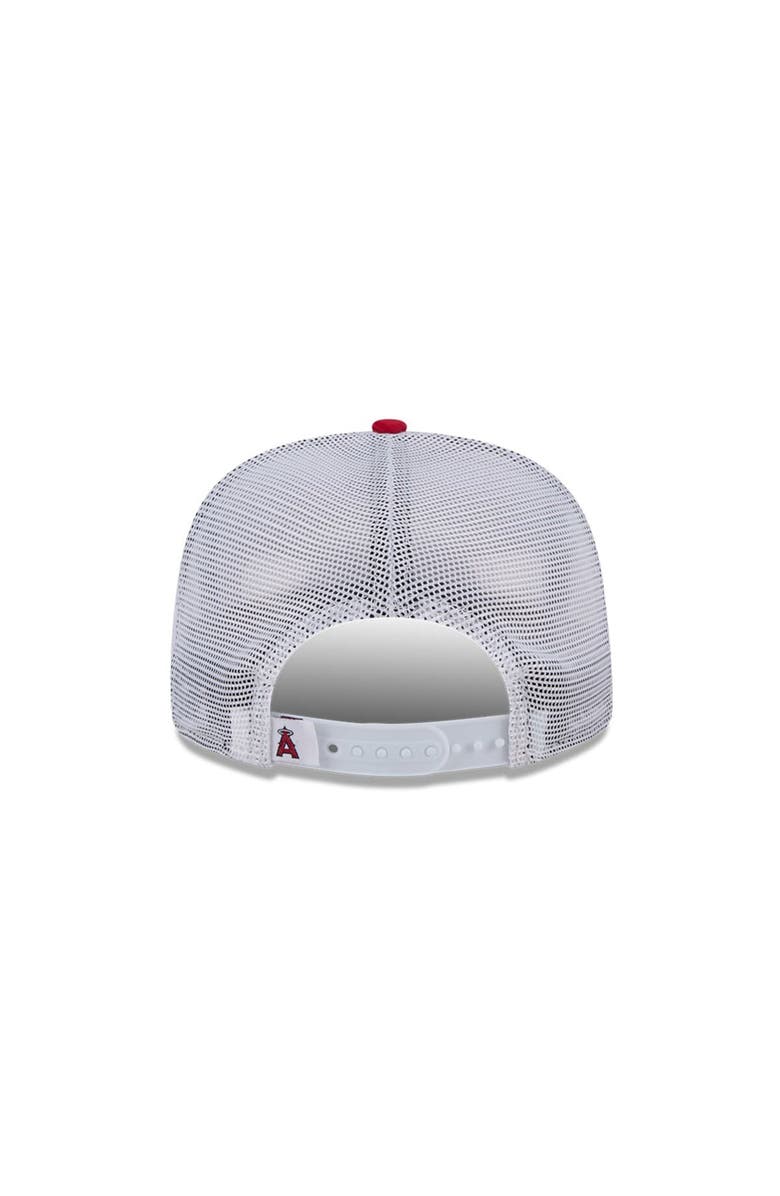 New Era Men's New Era Red Los Angeles Angels Team Horizon 9FIFTY A-Frame Trucker Snapback Hat, Alternate, color, Red