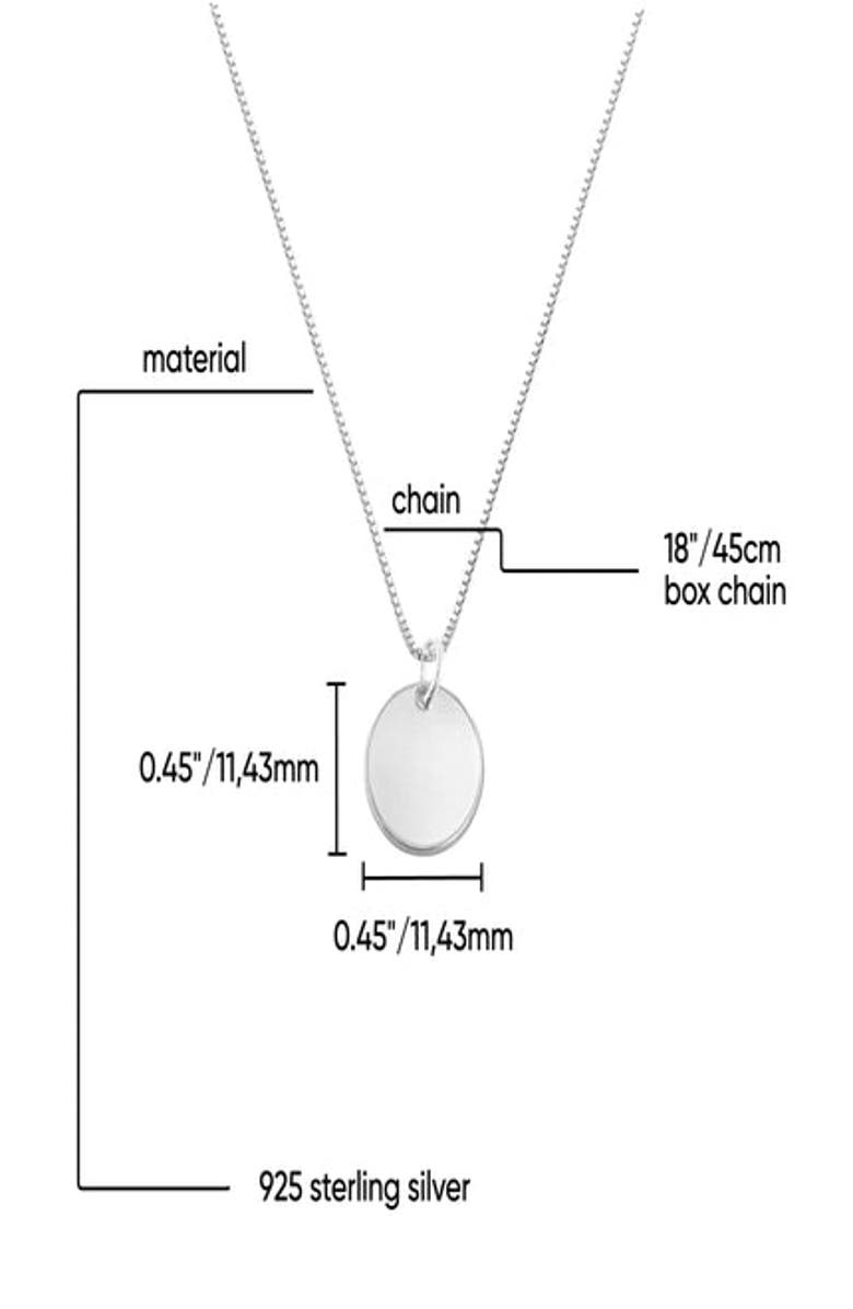 Oak & Luna Willow Initial Disc Necklace- Sterling Silver, Alternate, color, Letter D