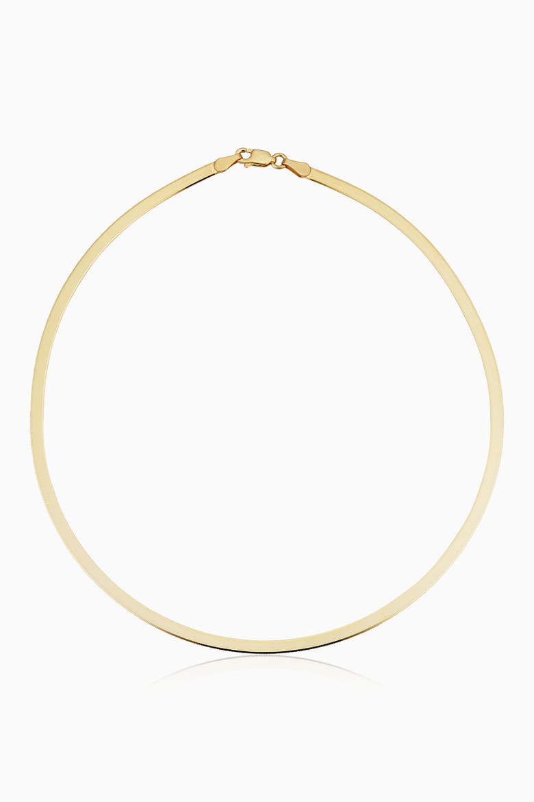 14K Yellow Gold Park Avenue Bold Herringbone Choker, Main, color, Yellow Gold