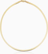 Oradina 14K Yellow Gold Park Avenue Bold Herringbone Choker