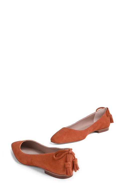 Lk Bennett Essie Tassel Flat In Orange