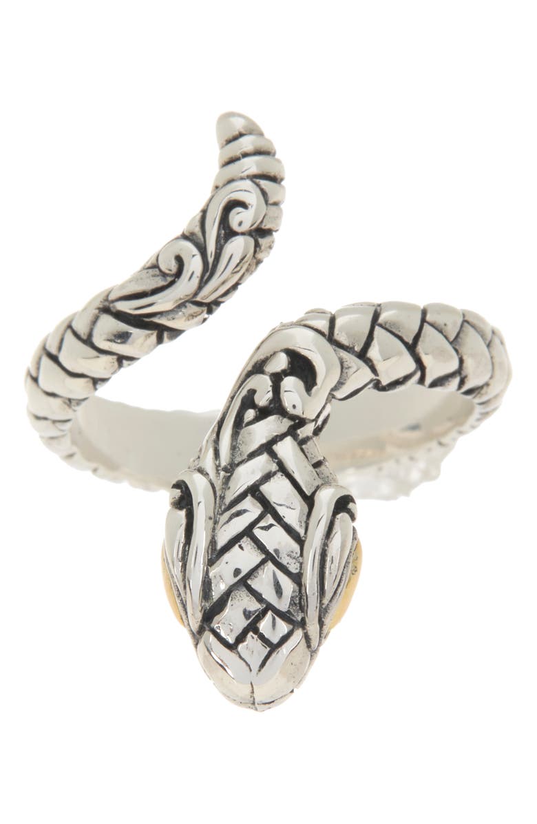 SAMUEL B. 18K Gold & Sterling Silver Snake Ring, Main, color, Silver/Gold