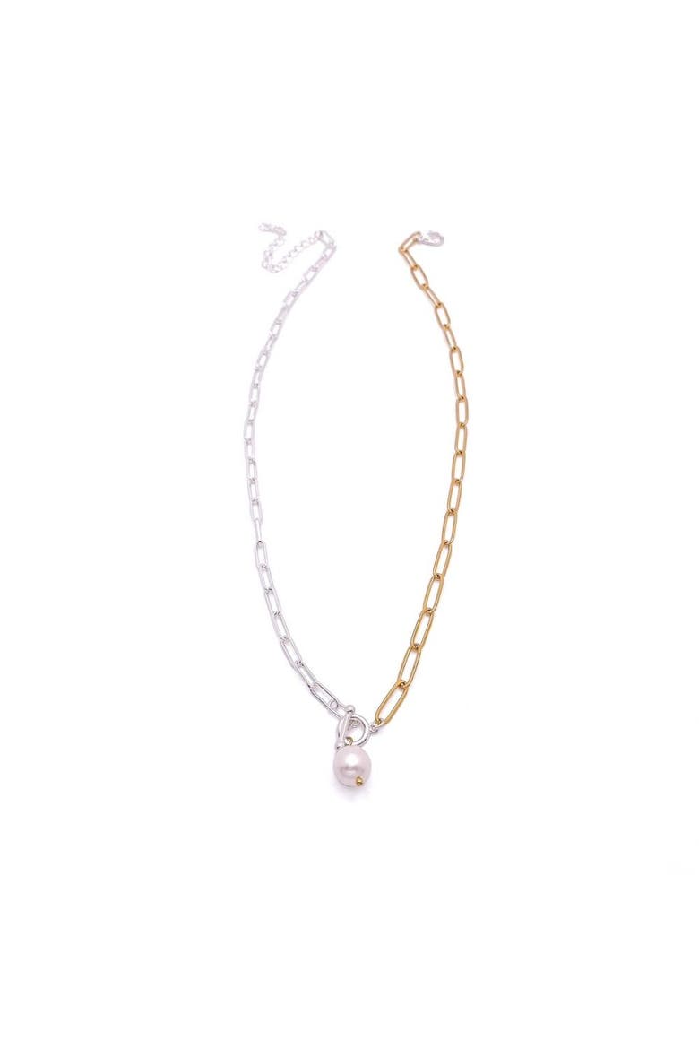 Duo Necklace, Main, color, Silver