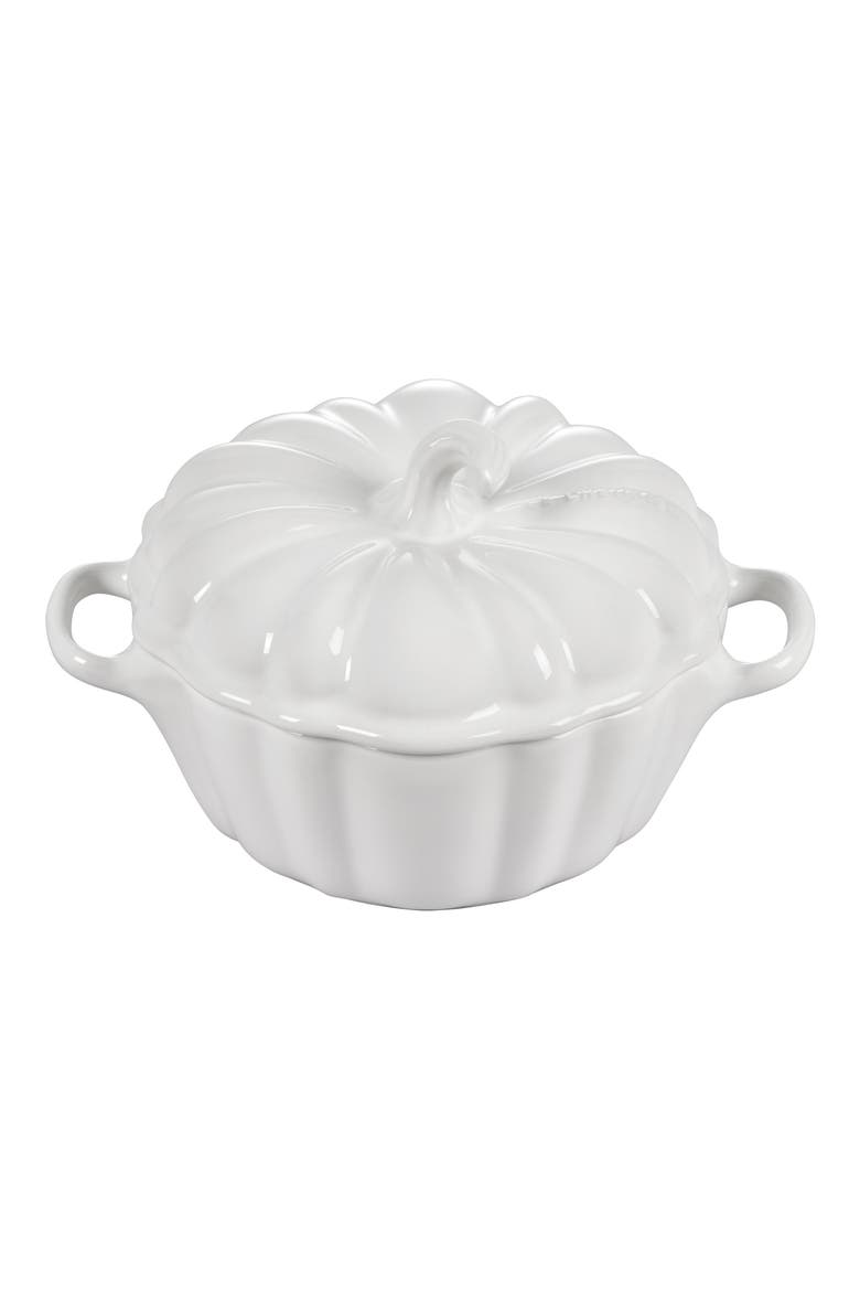 Figural Pumpkin Mini Baking Dish, Main, color, WHITE