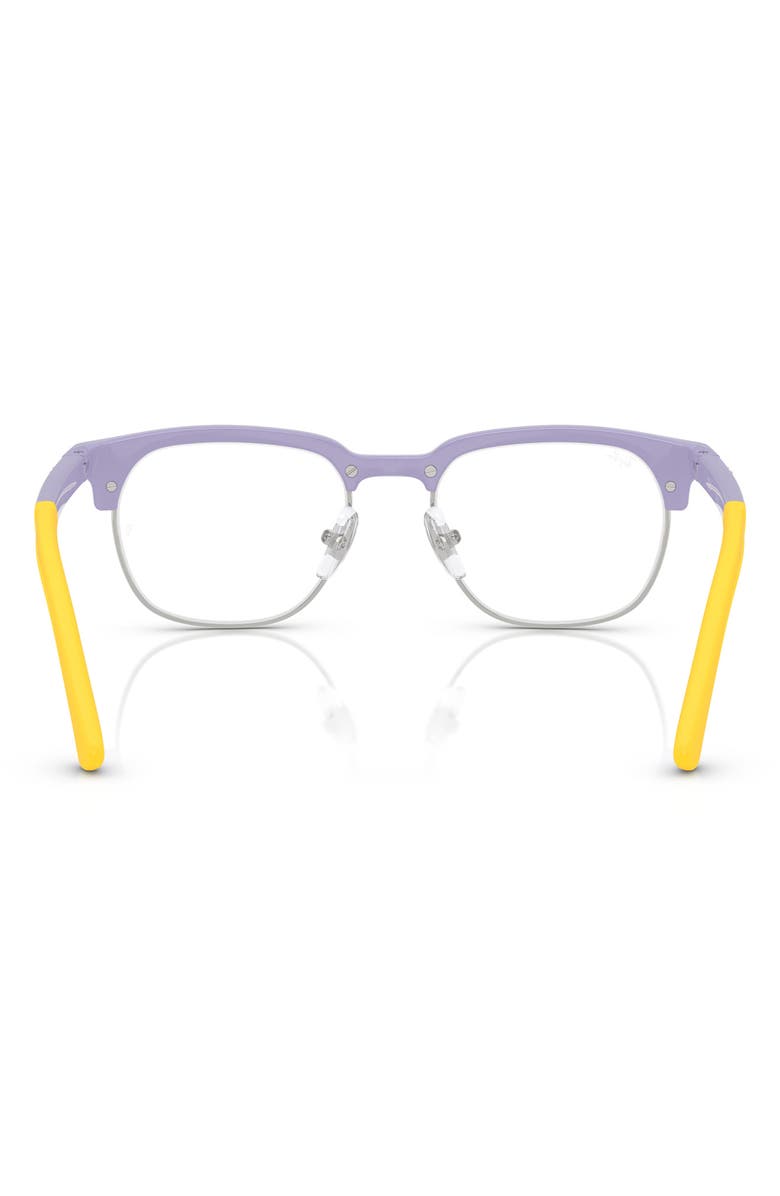 Ray-Ban Kids' 48mm Square Optical Glasses, Alternate, color, Silver