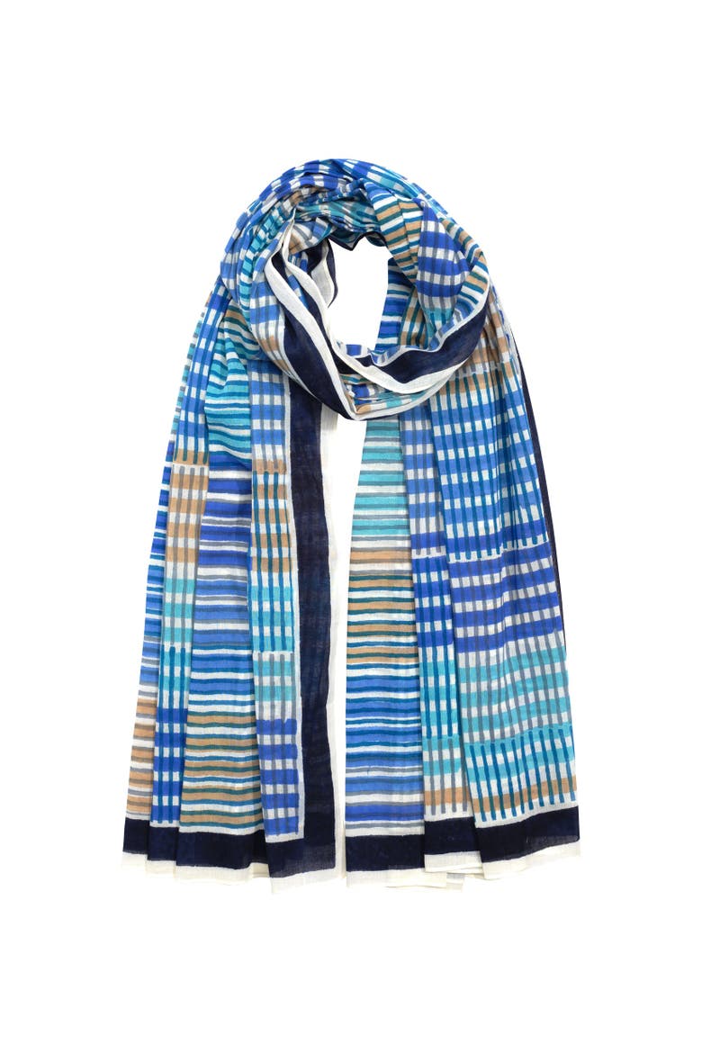 Stripe Illusion Sarong And Bag, Alternate, color, Ultramarine