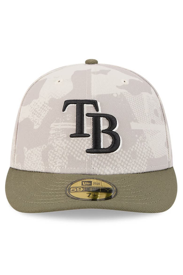 Men's New Era Light Beige/Olive Tampa Bay Rays 2025 Armed Forces Day 59FIFTY Fitted Hat, Alternate, color, Light Beige